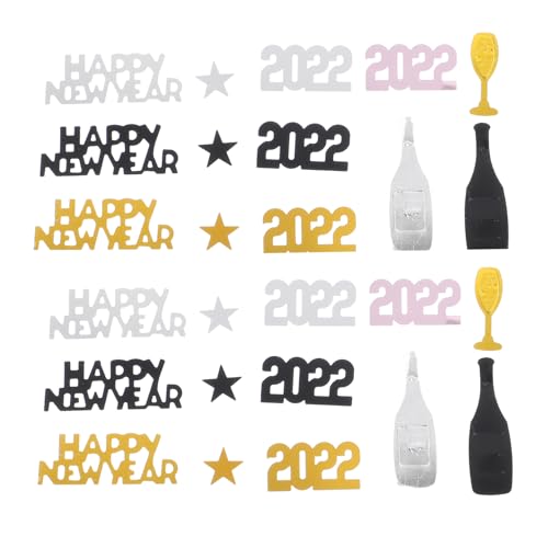 OFFIGAM Packungen Neujahrs Konfetti Glitzernde Tischdeko für Partys Happy Year Dekoration mit Roségold Schwarz und Silber für Feiern und Besondere Anlässe OFFIGAM Packungen Neujahrs Konfetti Glitzernde Tischdeko für Partys Happy Year Dekoration mit Roségold Schwarz und Silber für Feiern und Besondere Anlässe von OFFIGAM