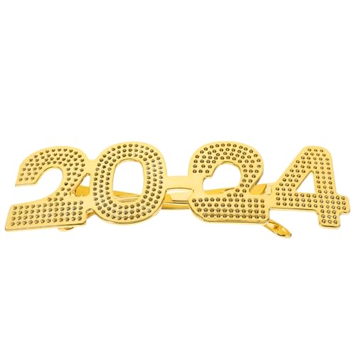 OFFIGAM Partybrille Gold Glänzend Digitale Neujahrsbrille für Kostüm Fotorequisiten Partyzubehör für Silvester Feier und Familienfest OFFIGAM Partybrille Gold Glänzend Digitale Neujahrsbrille für Kostüm Fotorequisiten Partyzubehör für Silvester Feier und Familienfest von OFFIGAM