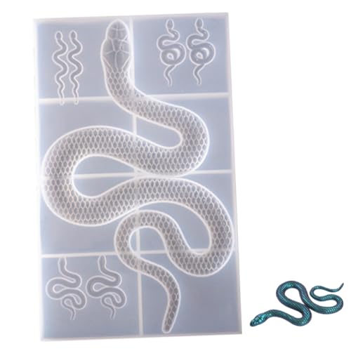 OFFIGAM Silikonform für DIY Schmuckschmuck Schlange Anhänger Gießform Epoxidharz Silikonform Wiederverwendbar Antihaftbeschichtung für Schmuckherstellung und Basteln von OFFIGAM