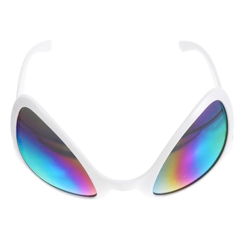 OFFIGAM Sonnenbrille Lustige Modellierbrille für Partys Cosplay Festivals Weiß mit Bunten Akzenten Robustes Kunststoffmaterial für Unvergessliche Fotos und Kreative Kostüme von OFFIGAM