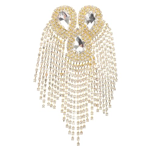 OFFIGAM Strass Schulterklappen mit Quaste Modisches Epaulette für Hochzeiten Partys und Festliche Anlässe Stilvolles Zubehör für Perfekten Look von OFFIGAM