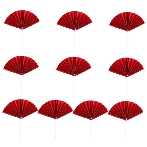 OFFIGAM Teiliges Rote Fächer Cake Toppers für Geburtstagsfeiern Dekorative Tortendeko Fan Förmige Cake Picks für Partys und Besondere Anlässe OFFIGAM Teiliges Rote Fächer Cake Toppers für Geburtstagsfeiern Dekorative Tortendeko Fan Förmige Cake Picks für Partys und Besondere Anlässe von OFFIGAM