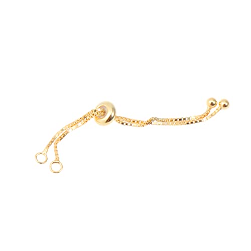 OFFIGAM Verstellbare Verlängerungskette Sterling Silber mit Perle und Ring für DIY Schmuckherstellung Goldene Ausführung für und Armbänder OFFIGAM Verstellbare Verlängerungskette Sterling Silber mit Perle und Ring für DIY Schmuckherstellung Goldene Ausführung für und Armbänder von OFFIGAM