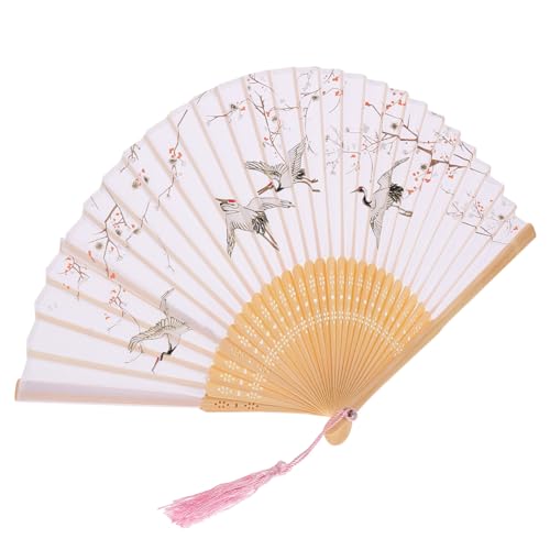 OFFIGAM Vintage Handfächer aus Faltbarer Hochzeitsfächer im Chinesischen Stil Tragbarer Handfächer für Tanzpartys und Hochzeiten Eleganter und Robuster Fächer mit Quaste OFFIGAM Vintage Handfächer aus Faltbarer Hochzeitsfächer im Chinesischen Stil Tragbarer Handfächer für Tanzpartys und Hochzeiten Eleganter und Robuster Fächer mit Quaste von OFFIGAM
