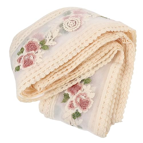 OFFIGAM Yards Spitzenband mit Blumenmuster Hochwertige Stickerei für DIY Kleidung und Bastelprojekte Vielseitig Einsetzbar Leicht Zuschneidbar für Dekorationen von OFFIGAM