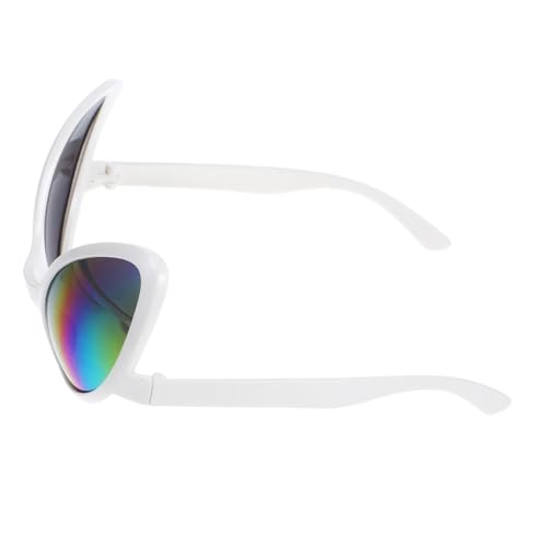 OFFSCH 1 Paar außerirdische Brille Cosplay Gläser Ausländer Erwachsene futuristisch lustig sonnenbrille Requisiten Neuheit Brille Alien-Kostüm-Brille karneval party brille Sport Weiß OFFSCH 1 Paar außerirdische Brille Cosplay Gläser Ausländer Erwachsene futuristisch lustig sonnenbrille Requisiten Neuheit Brille Alien-Kostüm-Brille karneval party brille Sport Weiß von OFFSCH