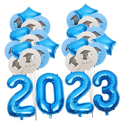 OFFSCH 1 Satz 2023 Abschlussballons Abschlussfeier Dekoration Ballons Mit Abschlusshut Grad Mütze Girlande Abschlusskappenballon Abschlussbanner Aluminiumfolie Absolvent Emulsion von OFFSCH