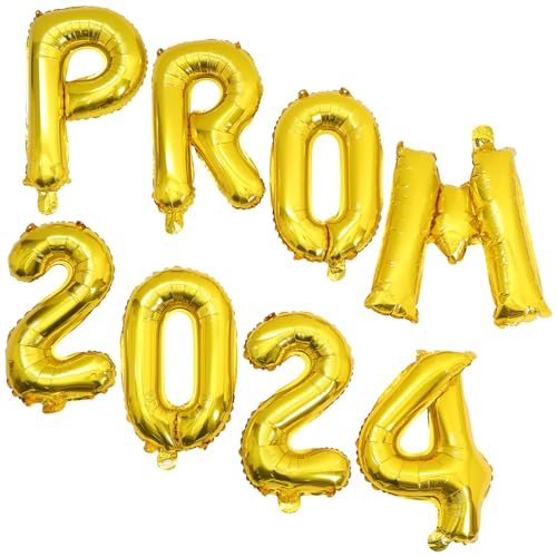 1 Satz 2024 Luftballons für die Abschlussfeier Zubehör für Abschlussballons 2024 Golddekor Grad Partyzubehör dekorative 2024 Luftballons Aluminiumfolie schmücken Abschluss Saison von OFFSCH