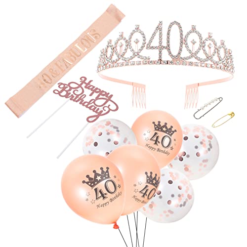OFFSCH Set Mit Kronenballons Zum Geburtstag Party-dekoration Schultergurt Party-zubehör Zum 40. Geburtstag OFFSCH Set Mit Kronenballons Zum Geburtstag Party-dekoration Schultergurt Party-zubehör Zum 40. Geburtstag von OFFSCH