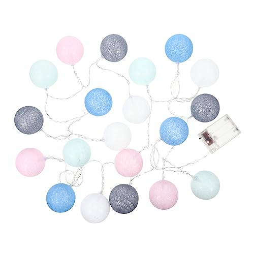 OFFSCH 1 Satz LED Baumwollkugeln Lichterkette mit Kabel Dekorative LED Lampe für Hochzeiten Partys Weihnachten Schlafzimmer und Außenbereich von OFFSCH
