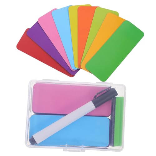 OFFSCH 1 Satz Magnetische Beschriftungsschilder Teiliges Wiederverwendbare Abwischbare Namensetiketten für Whiteboards Kühlschränke Büro und Zuhause Starke Selbstklebende Magnetetiketten von OFFSCH
