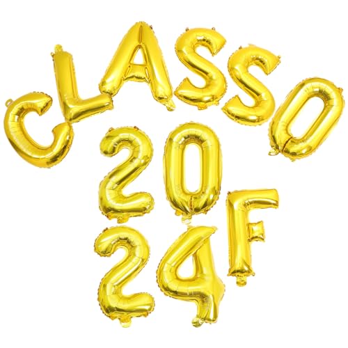 OFFSCH Partyschmuck 1 Satz Party-Ballon-Set Luftballons zahlenballons 2024 riesiger Golddekor dekorative s Abschluss-Klassenzimmer-Ornamente Herzförmig Dekorationen Requisiten schmücken von OFFSCH