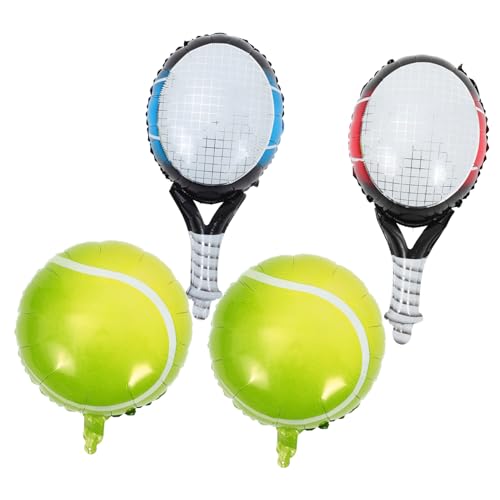 OFFSCH 1 Satz Tennisschlägerballon Thema Party Riese Junggesellin Braut- Massenballons Geburtstagsdekorationen für Jungen Ballonmittelstücke für Tische Tennisball-Ballon Aluminiumfolie OFFSCH 1 Satz Tennisschlägerballon Thema Party Riese Junggesellin Braut- Massenballons Geburtstagsdekorationen für Jungen Ballonmittelstücke für Tische Tennisball-Ballon Aluminiumfolie von OFFSCH
