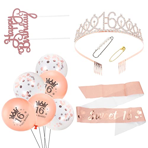 OFFSCH Party-zubehör Für Geburtstage 1 Satz Schultergurt-requisiten 10 Dekorative Ballon-ornamente in Roségold Für Die Feier von OFFSCH