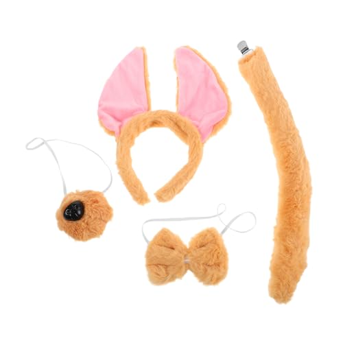 OFFSCH 1 Set Hundekostüm-Stirnband: -welpen-Cosplay-Set, Biegbare Ohren, Fliege, Künstliche Nase, Flauschiges Tierkostüm-zubehör Für Erwachsene, Geburtstagsparty, OFFSCH 1 Set Hundekostüm-Stirnband: -welpen-Cosplay-Set, Biegbare Ohren, Fliege, Künstliche Nase, Flauschiges Tierkostüm-zubehör Für Erwachsene, Geburtstagsparty, von OFFSCH