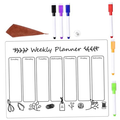 OFFSCH 1 Set Magnetische Nachrichtentafel Kühlschrank Wochenplaner Magnettafel Planertafel Magnetischer Notizblock Für Kühlschrank Wochenkalender Für Kühlschrank Magnetische Memotafel von OFFSCH