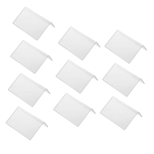 OFFSCH 10 Stück Kleine Acryl Preisschilderhalter mit Selbstklebender Rückseite Vielseitig Einsetzbar für Tisch Regal und Transparent Langlebig und Stabil für Büro Laden und OFFSCH 10 Stück Kleine Acryl Preisschilderhalter mit Selbstklebender Rückseite Vielseitig Einsetzbar für Tisch Regal und Transparent Langlebig und Stabil für Büro Laden und von OFFSCH