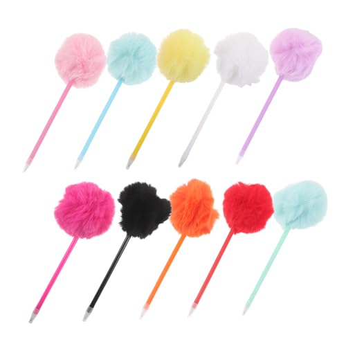 OFFSCH 10 Stück Kreative Plüsch Pom Pom Kugelschreiber Weich Flauschig für Schule Büro Schreibstifte mit Glatter Mine und Niedlicher Dekoration OFFSCH 10 Stück Kreative Plüsch Pom Pom Kugelschreiber Weich Flauschig für Schule Büro Schreibstifte mit Glatter Mine und Niedlicher Dekoration von OFFSCH