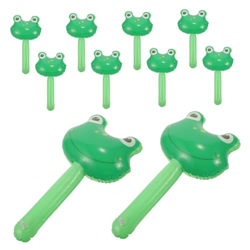 OFFSCH 10 Stück Teiliges Aufblasbares Hammer Glocke Kleiner Cartoon frosch Leicht zu Halten für Geburtstagsfeiern Partyspaß und Indoor outdoor spiele von OFFSCH