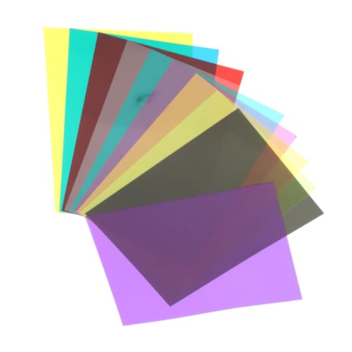 OFFSCH 10 Stück Teiliges PVC Transparent Stark Vielseitige Lichtfilter für Foto Bühne Video LED Inklusive Mehrfarbiger Gelblätter zur Farbanpassung und Leseförderung bei Dyslexie OFFSCH 10 Stück Teiliges PVC Transparent Stark Vielseitige Lichtfilter für Foto Bühne Video LED Inklusive Mehrfarbiger Gelblätter zur Farbanpassung und Leseförderung bei Dyslexie von OFFSCH