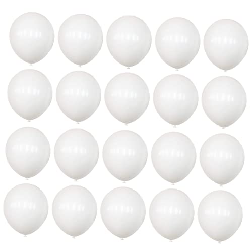 OFFSCH 100 Stück 12 runder weißer Ballon Weiße Latexballons Weiße Partyballons hochzeitsdeko Luftballons weiße Verzierungen Geburtstagsballons für Frauen runden Suite schmücken Mann von OFFSCH