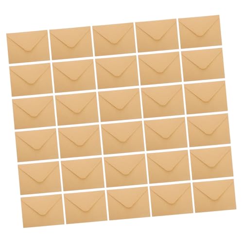 OFFSCH 100 Stück Braune Kraftpapier Umschläge Nassklebung V Flap Briefumschläge für Dankeskarten Einladungen Hochzeit Geburtstag Bürogebrauch von OFFSCH