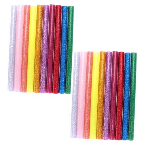 OFFSCH 100 Stück Bunte Glitzer Heißklebesticks Starke Haftung Schnell Trocknend Flexibel für DIY Kompatibel mit Meisten Heißklebepistolen Geeignet für Mehr von OFFSCH