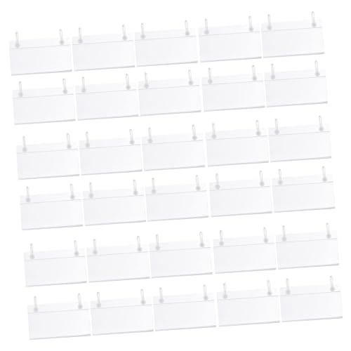 OFFSCH 100 Stück Etikettenhalter für Drahtregale Transparente Preisschild-clips Vielseitig für Einzelhandel Lager und Heimorganisation Verbesserte Sichtbarkeit und Arbeitsabläufe von OFFSCH