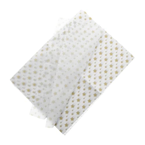 OFFSCH 100 Stück Modisches Sternenmuster Seidenpapier Geschenkverpackung Dünnes Leichtes Papier zum Basteln Vielseitiges Verpackungsmaterial für Blumensträuße Geschenke Lebensmittel von OFFSCH