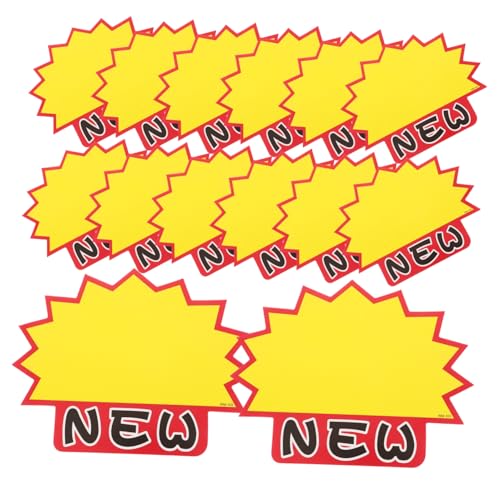 OFFSCH 100 Stück Preis schild Aufkleber für Verkaufsschilder Verkaufspreisschild Garagenpreisaufkleber Zeichenschild Verkaufsanhänger für den Einzelhandel 230g weißer Karton Gelb OFFSCH 100 Stück Preis schild Aufkleber für Verkaufsschilder Verkaufspreisschild Garagenpreisaufkleber Zeichenschild Verkaufsanhänger für den Einzelhandel 230g weißer Karton Gelb von OFFSCH