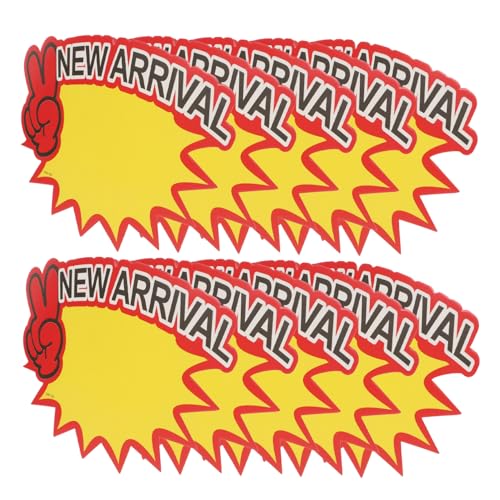 OFFSCH 100 Stück Preis schild das Etikett Tags für den Handel Schild speichern Verkaufsschild Preisschilder aus Papier Preisschild für den Handel Verkaufspreise 230g weißer Karton Gelb von OFFSCH
