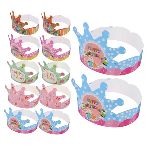 OFFSCH 100 Stück Teiliges Papier Bunte Partyhüte Geburtstagsdekorationen für Mädchen Jungen Vielseitig Verwendbar Praktische Partyaccessoires von OFFSCH