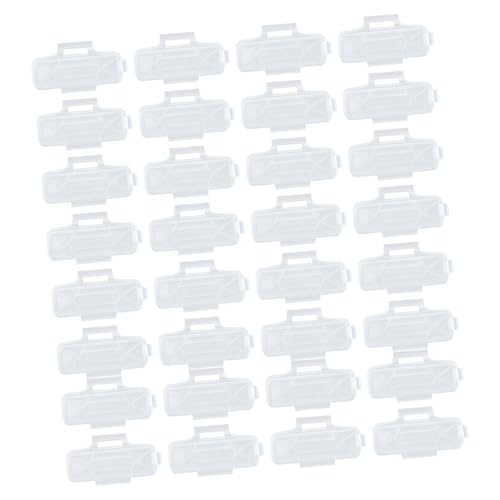 OFFSCH 100 Stücke Transparent Klar Draht Zeichen Name Halter Identifikation Fall Kabel Leichte Kunststoff Tag Label von OFFSCH