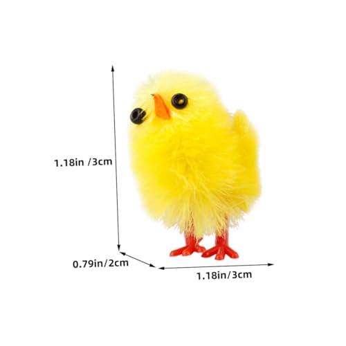OFFSCH 10St Osterküken Plüschfigurenspielzeug Wohnkultur Spielzeuge Beflockungsspielzeug für Hühner beflockende Küken Kükenbeflockungsspielzeug Tier Eier Statue schmücken Plastik von OFFSCH