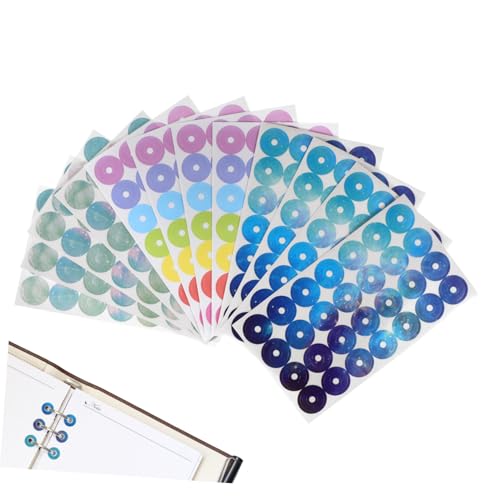 OFFSCH 12 Blatt Schutzaufkleber -etikett Lochschutz Aufkleber Zum Scrapbooking Selbstklebstoff-loch-verstärkungsaufkleber Lochstanzverstärkungsaufkleber Lochabdeckungen Aus Kunststoff von OFFSCH
