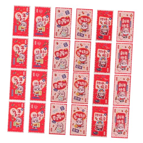 OFFSCH 12 Stück Rote Umschläge Für Das Frühlings Fest Rote Umschläge Chines Traditionelle Geldumschläge Chinesisches Hong-bao Papier von OFFSCH