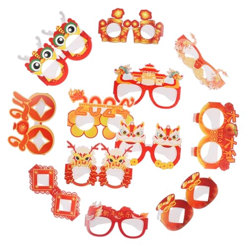 OFFSCH 12 Stück Teiliges Partybrillen Papierbrille Silvester Brille Jahr Des Drachen Neujahrsbrille für Erwachsene und Lustige Party Requisiten Fotorequisiten OFFSCH 12 Stück Teiliges Partybrillen Papierbrille Silvester Brille Jahr Des Drachen Neujahrsbrille für Erwachsene und Lustige Party Requisiten Fotorequisiten von OFFSCH