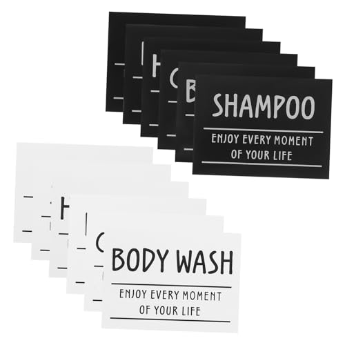 OFFSCH 12 Stück Teiliges Wasserdichtes Badezimmer Etiketten für Seifenspender Shampoo und Conditioner Flaschen Selbstklebende Aufkleber für Glasbehälter Klare Beschriftung für Einfache OFFSCH 12 Stück Teiliges Wasserdichtes Badezimmer Etiketten für Seifenspender Shampoo und Conditioner Flaschen Selbstklebende Aufkleber für Glasbehälter Klare Beschriftung für Einfache von OFFSCH