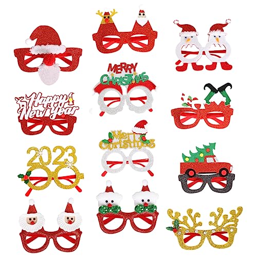 OFFSCH 12 Stück Weihnachtsdekoration Gläser Weihnachtsdekorationen Party-hochzeit Weihnachtsfeier Rave Weihnachtsdekoration Requisiten Gold Neuheit Lustige Brille Zubehör Rahmen Plastik OFFSCH 12 Stück Weihnachtsdekoration Gläser Weihnachtsdekorationen Party-hochzeit Weihnachtsfeier Rave Weihnachtsdekoration Requisiten Gold Neuheit Lustige Brille Zubehör Rahmen Plastik von OFFSCH