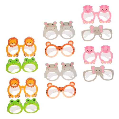 OFFSCH 12 Stück Zoo-partybrillen, Süße Tier-papierbrillen, Kindergeburtstagsdekorationen Für Babypartys, Dschungel-waldpartys OFFSCH 12 Stück Zoo-partybrillen, Süße Tier-papierbrillen, Kindergeburtstagsdekorationen Für Babypartys, Dschungel-waldpartys von OFFSCH