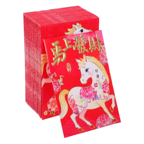 OFFSCH 120stücke Rote Chinesische Umschläge Cartoon Pferd Glücksgeldumschläge Zum Neujahrsfest Rote Päckchen Für Frühlingsfest Und Hochzeit von OFFSCH