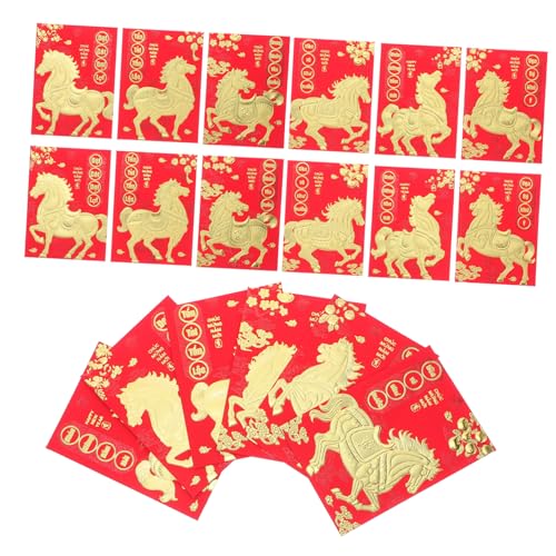OFFSCH 120 Stück Rote Vietnamesische Geldumschläge Jahr Des Pferdes Lunar Year Hong Bao Umschläge für Bargeld Geschenkumschläge Traditionelle Feier Dekoration von OFFSCH