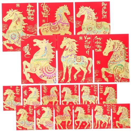 OFFSCH 120 Stück Teiliges Rote Neujahrsumschläge Pferdejahr aus Stabilem Papier Traditionelle Glückssymbole für Frühlingsfest Hochzeit Geburtstag Vielseitige Dekoration und Kulturelles OFFSCH 120 Stück Teiliges Rote Neujahrsumschläge Pferdejahr aus Stabilem Papier Traditionelle Glückssymbole für Frühlingsfest Hochzeit Geburtstag Vielseitige Dekoration und Kulturelles von OFFSCH