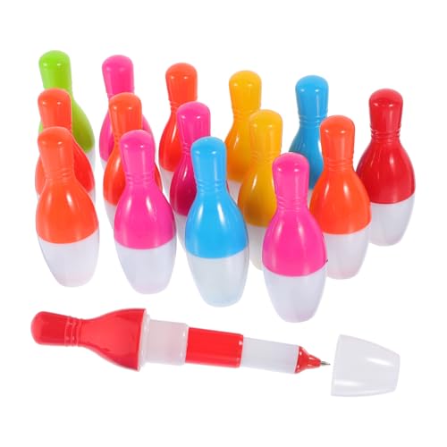 OFFSCH 15 Stück Teiliges Bowling Kugelschreiber Bunte Kugelschreiber Kreative Schreibstifte für Schule Schüler Kunststoffmaterial OFFSCH 15 Stück Teiliges Bowling Kugelschreiber Bunte Kugelschreiber Kreative Schreibstifte für Schule Schüler Kunststoffmaterial von OFFSCH