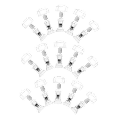 OFFSCH 15 Stück Teiliges Transparente Werbeclip Halterung Drehbarer Doppelseitiger Preisschildhalter Eleganter Merchandise Display Clip für Supermarkt Einzelhandel Verkaufsregal OFFSCH 15 Stück Teiliges Transparente Werbeclip Halterung Drehbarer Doppelseitiger Preisschildhalter Eleganter Merchandise Display Clip für Supermarkt Einzelhandel Verkaufsregal von OFFSCH