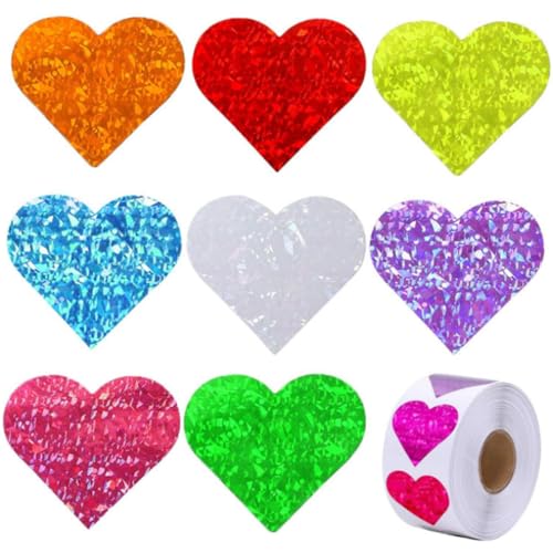 OFFSCH 1Rolle Brötchen Dekorative Herzaufkleber Selbstklebende Lehrer Sticker für DIY Handwerk Scrapbooking Geburtstags von OFFSCH