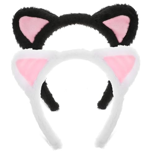 OFFSCH 2 Stück Fluffiges Katzenohren Haarband Weiches Cosplay Stirnband mit Plüsch-ohren Verstellbar Hautfreundlich für Make-up Hautpflege Alltag Damen und Erwachsene OFFSCH 2 Stück Fluffiges Katzenohren Haarband Weiches Cosplay Stirnband mit Plüsch-ohren Verstellbar Hautfreundlich für Make-up Hautpflege Alltag Damen und Erwachsene von OFFSCH
