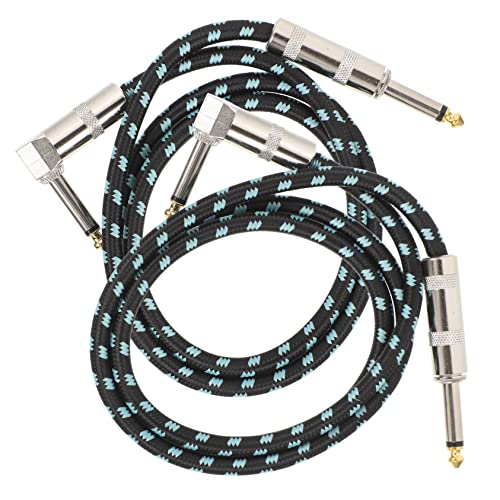 OFFSCH 2 Stück Gitarren Audio Kabel Instrumentenkabel für Elektrische Gitarre und Lautsprecher Langlebig mit Hoher Übertragungsqualität für Aufnahmen und Live Performances von OFFSCH