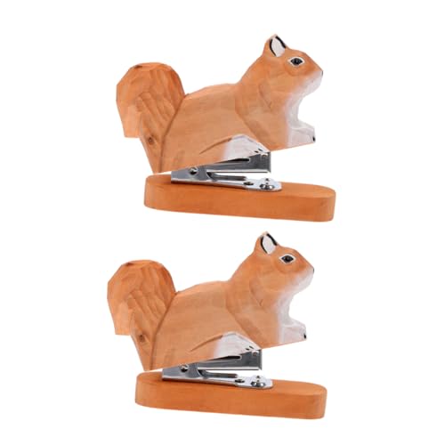 OFFSCH 2 Stück Mini Hefter Holz Eichhörnchen Form Tragbarer Leichter Handtacker für Schule Büro Kreativer Kompakter Tacker für Kleine Papiermengen als Lustiger Lehrer Hefter OFFSCH 2 Stück Mini Hefter Holz Eichhörnchen Form Tragbarer Leichter Handtacker für Schule Büro Kreativer Kompakter Tacker für Kleine Papiermengen als Lustiger Lehrer Hefter von OFFSCH
