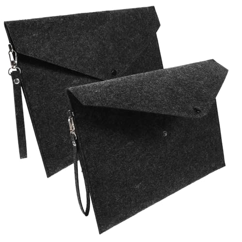 OFFSCH 2 Stück Praktische Filz Dokumententaschen mit Druckknopf Große Kapazität Leichter Tragbarer Organizer für Büro Schule und Unterwegs Vielseitiger Dokumentenhalter in Dunkelgrau OFFSCH 2 Stück Praktische Filz Dokumententaschen mit Druckknopf Große Kapazität Leichter Tragbarer Organizer für Büro Schule und Unterwegs Vielseitiger Dokumentenhalter in Dunkelgrau von OFFSCH